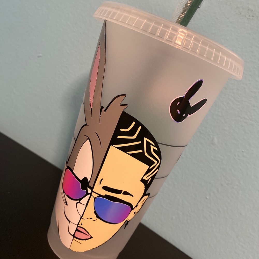 Custom Bad Bunny Starbucks Cup